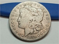 1880 S silver Morgan dollar
