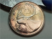 OF) Beautiful uncirculated 1965 Canada silver 25