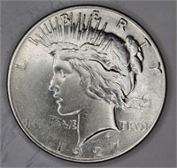 1927 S Better Date Peace Silver Dollar