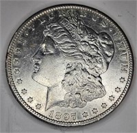 1897 s AU Grade Morgan Silver Dollar