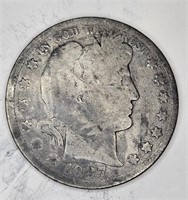 1907 d Barber Half Dollar