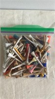 100 golf tees mostly used