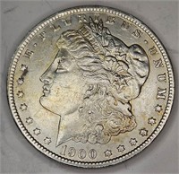 1900 P AU Plus Morgan Silver Dollar