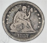 1857 o  - Seated Liberty Quarter- $250 CPG
