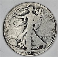 1921 d  Walking Liberty Half Dollar - $250 CPG