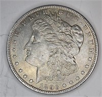 1896 P AU Grade Morgan Silver Dollar