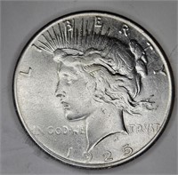 1925 s Better Date Peace Silver dollar
