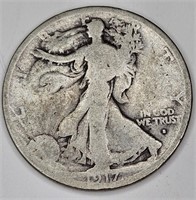 1917 s Obv. Walking Liberty Half Dollar
