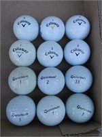12 Used Golf Balls, TaylorMade and Callaway