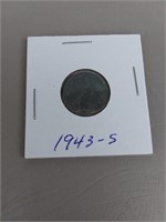 1943 Steel Wheat Penny Coin
