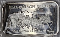 Stagecoach Design Segmented 1 oz. Silver Bar