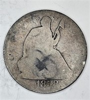 1858 o Seated Liberty Half Dollar - Better Date