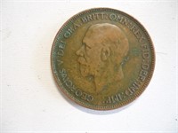 (E3) 1928 large English penny.