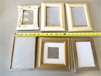 (E3) 6 picture frames.  Most are around 6-8" x