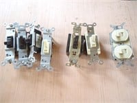 (E3) 7 used working light switches.  2 3-way.  1