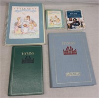 C12) 5 Music Books Childrens Songbooks Hymns LDS