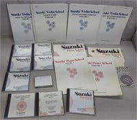 C12) Suzuki Piano & Violin School Books & CDs