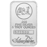 5 oz Silvertowne Miner/Prospector Silver Bar