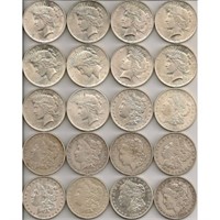 (20) Common Date US Silver Dollars Mix