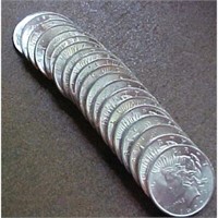 (20) Roll of 1922 -3 UNC Peace Dollars