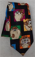 C12) 1993 Looney Tunes Mania Taz Polyester Tie