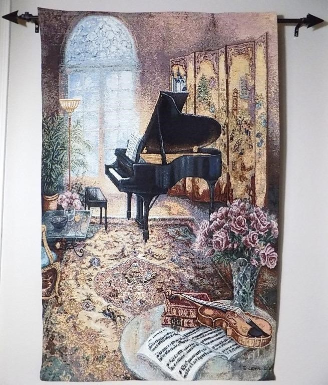 GRAND PIANO TAPESTRY