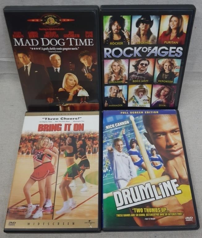 C12) 4 DVDs Movies Comedy Drum Line Bring It On