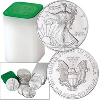 (20) US Silver Eagle Bullion Coins- Random UNC