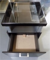 GLASS TOP FILE CABINET
