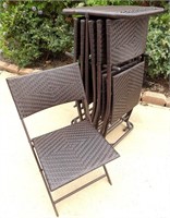 FOLDING PATIO CHAIRS W/ STAND