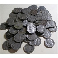 (100) Buffalo Nickels Various Dates and Grades