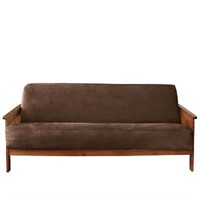 $43  Soft Suede Futon Cover Chocolate - Sure Fit