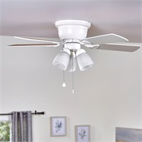 $60  Harbor Breeze 42-in LED Ceiling Fan White