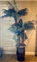 FAUX PALM WITH BASE