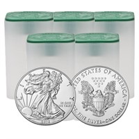 5 Rolls - 100pcs Total - Random US Silver Eagles
