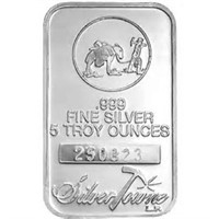 5 oz. Prospector Silver Bar - .999 pure