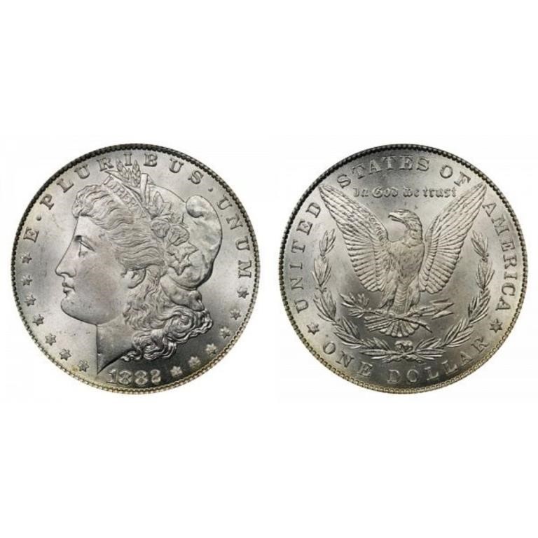 1882 P CH BU Morgan Silver Dollar