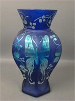 Fenton Favrene Butterfly Crest Vase