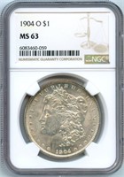 1904-O Morgan Silver Dollar - NGC MS 63