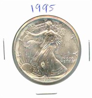 1995 U.S.  American Sliver Eagle Dollar - 1 oz