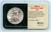 1999 U.S.  American Sliver Eagle Dollar - 1 oz