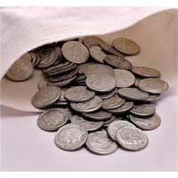 Canvas Bag of (300) Roosevelt Dimes -90% Silver