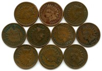 (10) U.S. Indian Head Cents