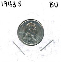 1943-S Lincoln BU Steel Wheat Cent
