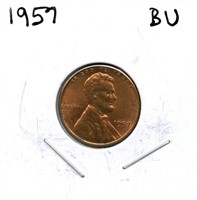 1957 Lincoln BU Wheat Cent