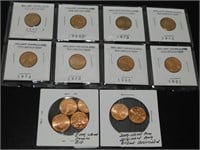 Group of 14 Brilliant Uncirculated Lincoln Cents