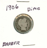 1906 Barber Silver Dime