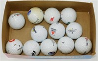 Group of 12 Advertising/Picture Golf Balls