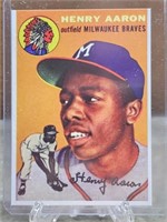 Hank Aaron 1954 Topps rookie reprint card