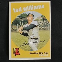 Ted Williams FACSIMILE Autographed reprint card